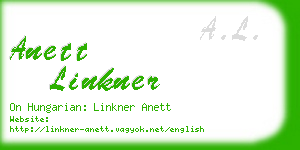 anett linkner business card